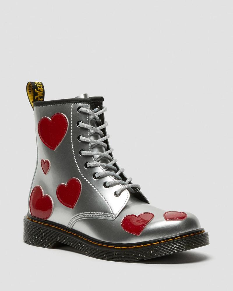 Dr Martens Youth 1460 Glitter Star Lak Kanten UpBoots Veterlaarzen Kinderen Metal | NL 116QMA